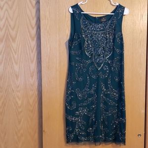 Adrianna Papell beaded sheath dress